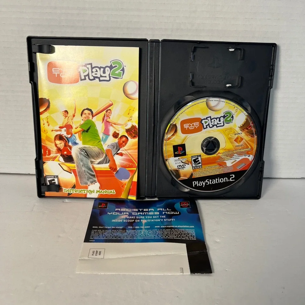 EyeToy Play 2 Sony PlayStation 2 PS2 2005 CIB Manual SCUS-97495 NTSC-U/C